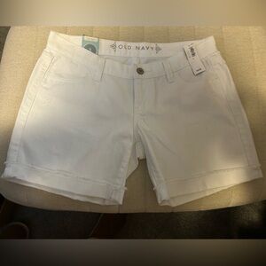 Old Navy Women's White Demin Shorts